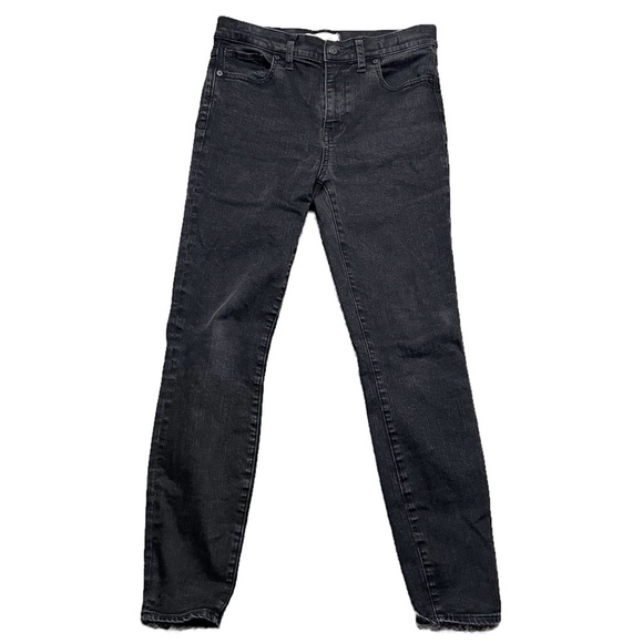 Madewell Women’s High Riser Skinny Leg Black Denim Classic Retro Vintage Jeans - Picture 3 of 16